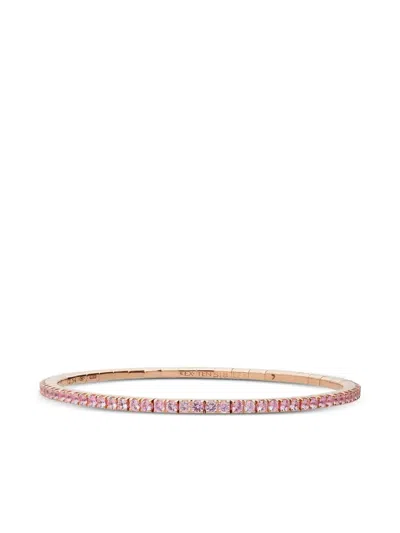 Roberto Demeglio 18k Rose Gold Stretch Tennis Sapphire Bracelet