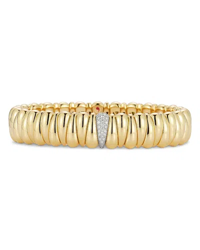 Roberto Demeglio 18k White & Yellow Artiglio Diamond Stretch Bracelet In Gold