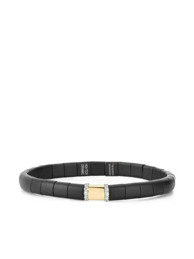 ROBERTO DEMEGLIO 18K WHITE AND YELLOW GOLD CERAMIC PURA DIAMOND BRACELET