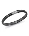 Roberto Demeglio 18k White Gold & Black Ceramic Pura Stretch Bracelet In White/black