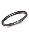 Roberto Demeglio 18k White Gold & Black Ceramic Pura Stretch Bracelet With Diamond Bezels In White/black