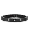 Roberto Demeglio 18k White Gold & Black Ceramic Scacco Diamond Stretch Bracelet In White/black