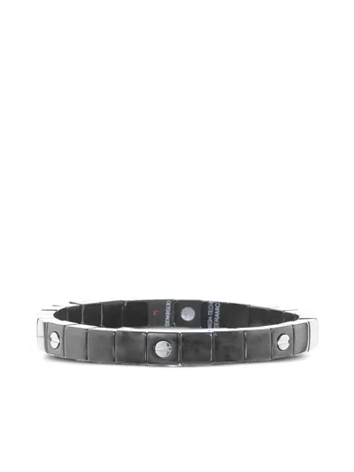 Roberto Demeglio 18k White Gold And Ceramic Bracelet In Black