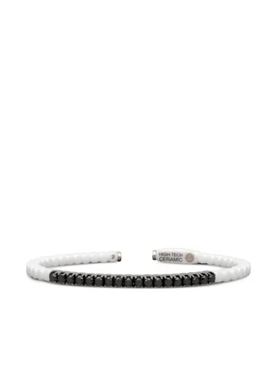 Roberto Demeglio 18k White Gold Diamond Bracelet In Black