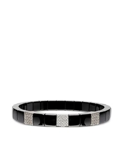 Roberto Demeglio 18k White Gold Diamond Bracelet In Black