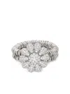 Roberto Demeglio 18k White Gold Diamond Daisy Ring In Silver