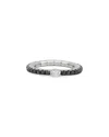 Roberto Demeglio 18k White Gold Extensible By Demeglio Black & White Diamond Oval & Round Band In Black