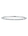 Roberto Demeglio 18k White Gold Extensible By Demeglio Diamond Mixed Cut Stretch Bracelet In Silver