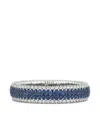 Roberto Demeglio 18k White Gold Giottoe Stretch Diamond And Sapphire Bracelet In Blue