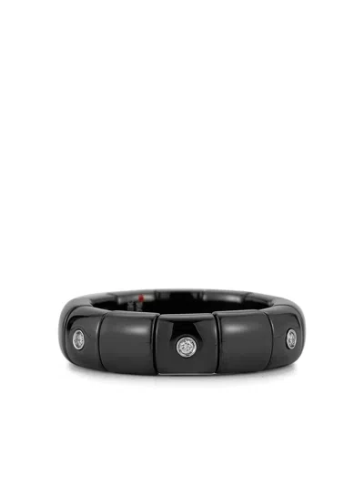 Roberto Demeglio 18k White Gold Pura Diamond Ring In Black