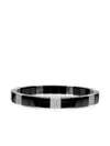 Roberto Demeglio 18k White Gold Stretch Ceramic And Diamond Bracelet In Black