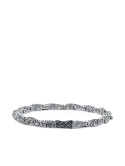 Roberto Demeglio 18k White Gold Twist Joy Diamond Bracelet In Metallic