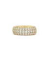 Roberto Demeglio 18k Yellow Gold Giotto Diamond Multirow Stretch Ring In Brown