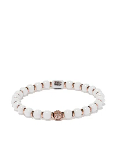 Roberto Demeglio 18kt Rose Gold, Diamond And White Ceramic Bracelet In Pink
