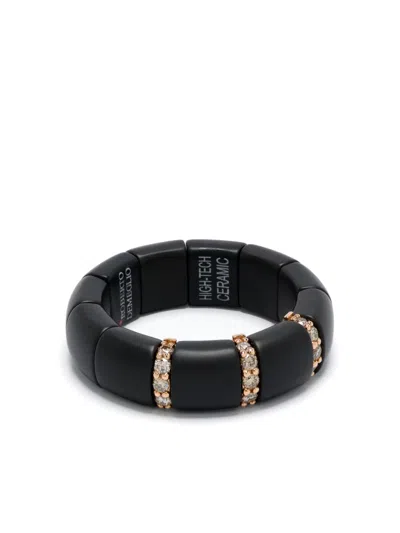 Roberto Demeglio 18kt Rose Gold Diamond Ring In Black