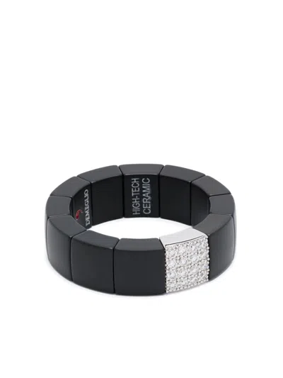 Roberto Demeglio 18kt White Gold Diamond Ring In Black