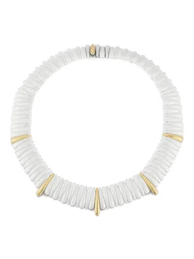 Roberto Demeglio 18kt Yellow Gold Artiglio Necklace In White