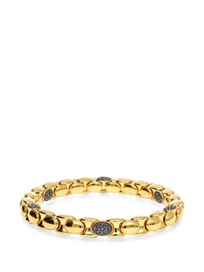 Roberto Demeglio Anaconda Black Diamond Bracelet In Gold