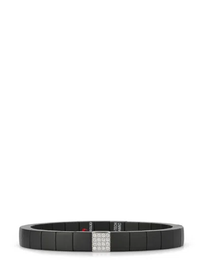 Roberto Demeglio Ceramic Scacco Diamond Bracelet In White