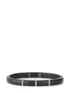 Roberto Demeglio Pura 18k Rose Gold Black Matte Ceramic With Champagne Diamonds Stretch Bracelet In Pink