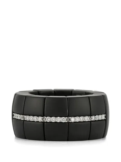 Roberto Demeglio Diamond Bar Matte Black Domino Stretch Ring