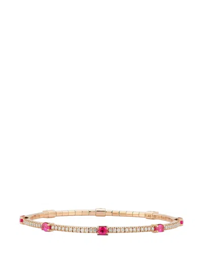 Roberto Demeglio Diamond Ruby Oval Bracelet In Pink