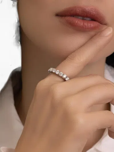 Roberto Demeglio Diamond Stretch Ring In Transparent