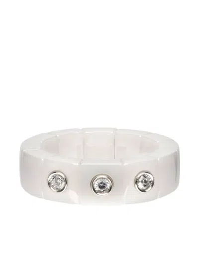 Roberto Demeglio Diamond Stretch Ring In Burgundy