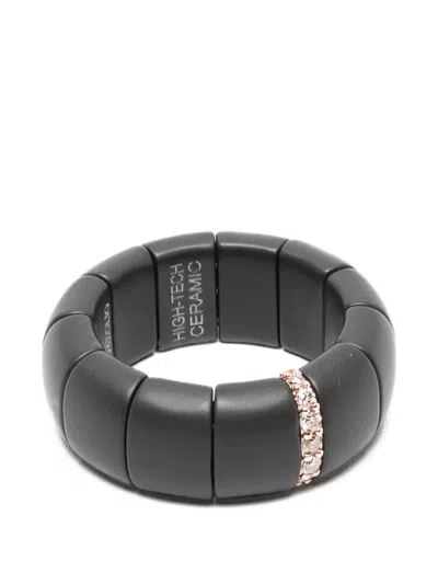 Roberto Demeglio Extensible Diamond Ceramic Ring In Black