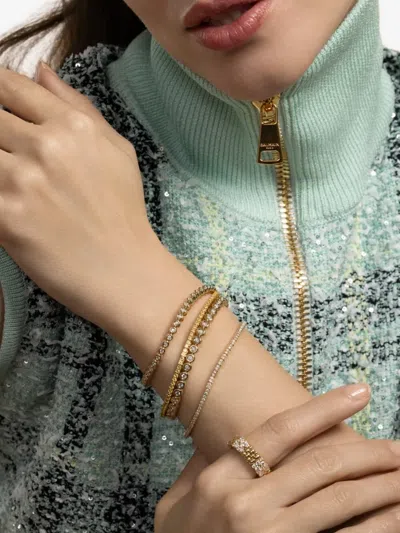 Roberto Demeglio Extensible Diamond Tennis Bracelet In Gold