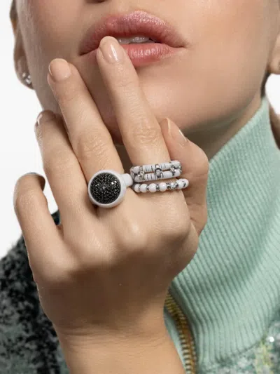Roberto Demeglio Logo-detail Diamond Ring In White