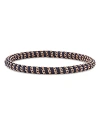 Roberto Demeglio Men's 18k Rose Gold Gio Navy Blue Nautical Cord Stretch Bracelet In Blue/rose Gold
