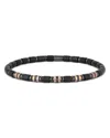 Roberto Demeglio Men's Black Diamond Stretch Bracelet In 18k Rose Gold & Black Ceramic Carbon In Black