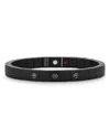 Roberto Demeglio 18k White Gold Scacco Black Diamond Multi Bezel Stretch Bracelet In Black