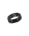 Roberto Demeglio Men's Scacco Black Diamond Pave & 18k White Gold Large Stretch Ring In Black