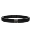 Roberto Demeglio Men's Scacco Black Diamond Pave & 18k White Gold Small Stretch Bracelet In Black