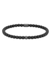 Roberto Demeglio 18k White Gold Sfera Black Diamond Small Stretch Bracelet In Black
