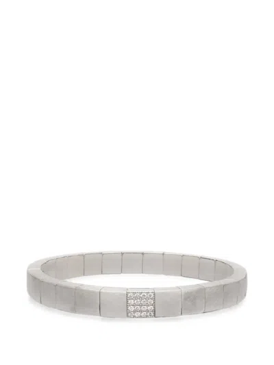 Roberto Demeglio Scacco Diamond Stretch Bracelet In Gray
