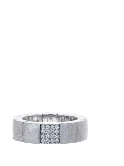 Roberto Demeglio Scacco Diamond Stretch Ring In Silver