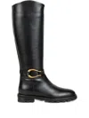 Roberto Festa 10mm Nia Embellished Knee-high Boots In Black