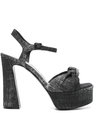 Roberto Festa 120mm Knot-detail Sandals In Black