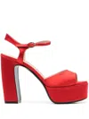 Roberto Festa 120mm Open-toe Sandals In Rot