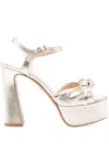 Roberto Festa 125mm Leather Sandals In Gold