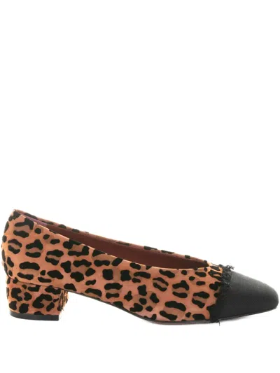ROBERTO FESTA 30MM LEOPARD-PRINT BLOCK-HEEL PUMPS