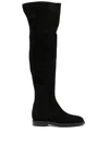 Roberto Festa Luz Low Heels Boots In Black Suede In Black