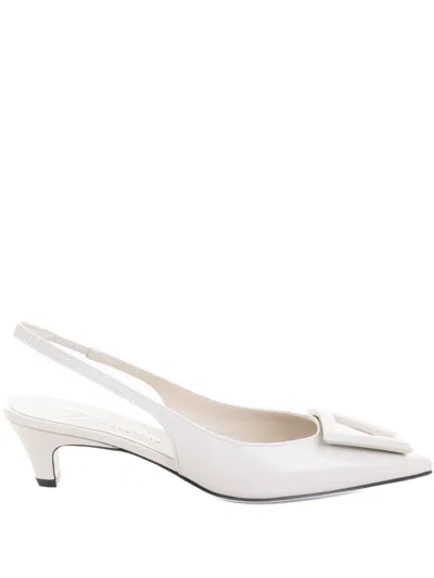 Roberto Festa 40mm Dorien Slingback Pumps In White
