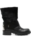 Roberto Festa 40mm Fur-trimmed Ankle Boots In Black