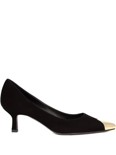 Roberto Festa 40mm Tortuga Suede Toe-cap Pumps In Black