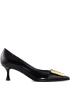 Roberto Festa 45mm Leather Square-toe Pumps In Black