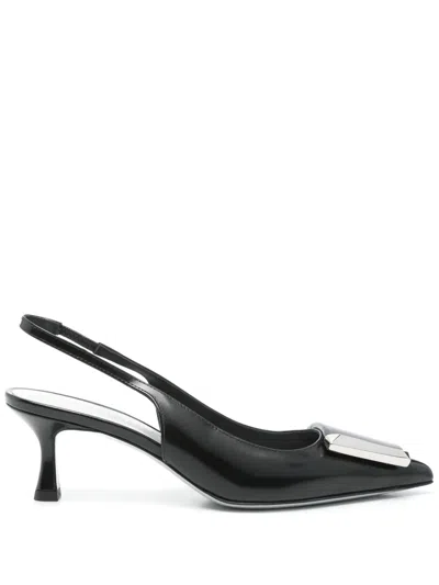 Roberto Festa 50mm Leather Pumps In Black